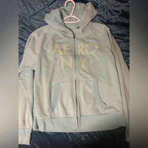 Aeropostale Girls XL Teal w/ Lime Green Jacket